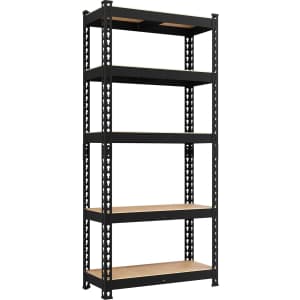 Yaheetech Adjustable 5-Tier Storage Shelving Unit: $38.99