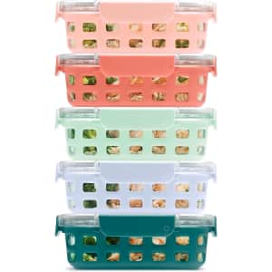 Ello Duraglass 10-Piece Meal Prep Set: $24