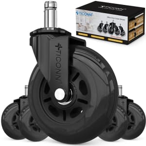 Ticonn Set of 5 Office Chair Caster Wheels: $16.09
