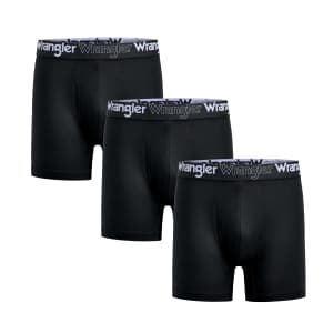 Wrangler Men's Lightweight Performance Stretch Boxer Briefs 3-Pack: $7