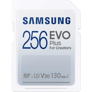 Samsung EVO Plus 256GB SDXC Card: $16 Samsung EVO Plus 256GB SDXC Card: $16