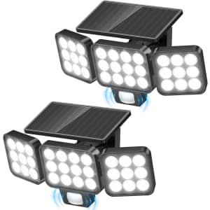 WdtPro 3-Head Solar Motion Sensor Light 2-Pack: $20 w/ Prime