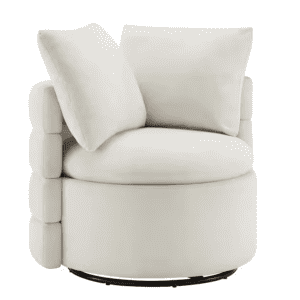 Spruce & Spring Daniel Swivel Modern Barrel Chair w/ Storage: $181