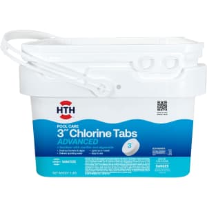 HTH Pool Care 3" Chlorine Tabs 5-lb. Tub: $28