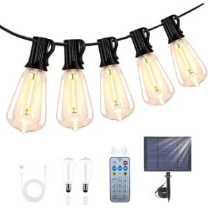 Crlivoing 100-Foot Solar Outdoor String Lights: $32.49