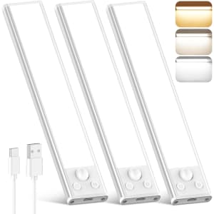 Brightever Under Cabinet Motion Sensor Lights 3-Pack: $9.99 Brightever Under Cabinet Motion Sensor Lights 3-Pack: $9.99