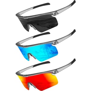 Men's Polarized Sport Sunglasses 3-Pack: $10 Men's Polarized Sport Sunglasses 3-Pack: $10