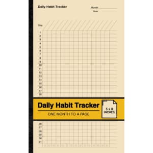 Daily Habit Tracker Notepad: $6.99