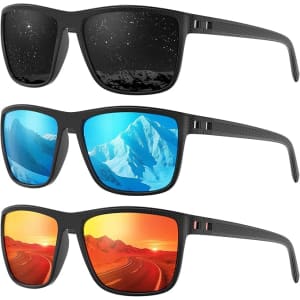 Men's Polarized Sunglasses 3-Pack: $9.99