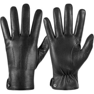 Men's Cashmere-Lined Leather Gloves: $14.99 Men's Cashmere-Lined Leather Gloves: $14.99