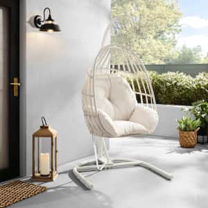 Mainstays Outdoor Wicker Patio Hanging Egg Chair: $117
