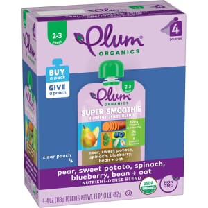 Plum Organics Super Smoothie Organic Toddler Food 4-Pack: $3.61 w/ Subscribe & Save