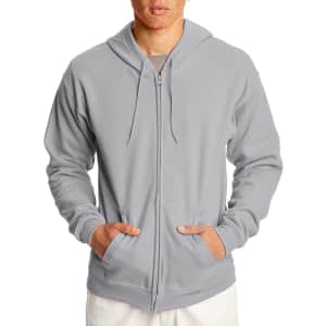 Hanes Men's EcoSmart Fleece Full-Zip Hoodie: $9
