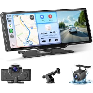 Rionhex 10" Portable Wireless CarPlay Stereo: $69.94