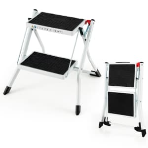 Costway 2-Step Ladder Folding Step Stool: $40