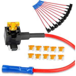 Nilight 12V Car Fuse TAP Adapter 10-Pack: $7.86