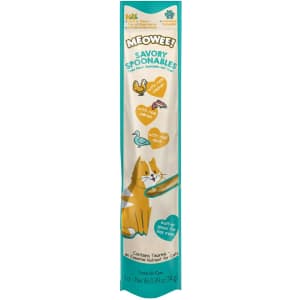 Meowee! Savory Spoonables Chicken, Salmon & Duck Lickable Cat Treat: 89 cents