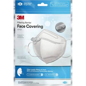 3M Filtering Barrier Face Covering 3-Pack: $2