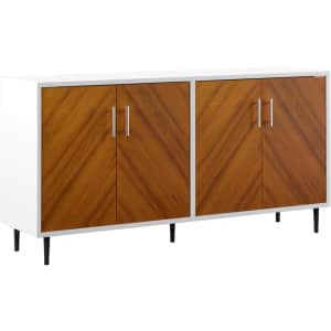 Walker Edison 58" Fehr Modern 4 Door Bookmatch Buffet: $94 Walker Edison 58" Fehr Modern 4 Door Bookmatch Buffet: $94