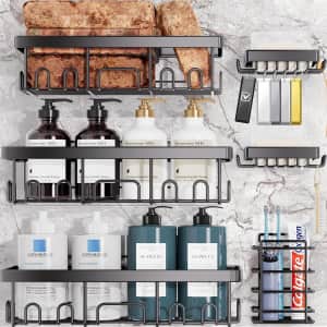 Veken Adhesive Shower Caddy 6-Pack: $8