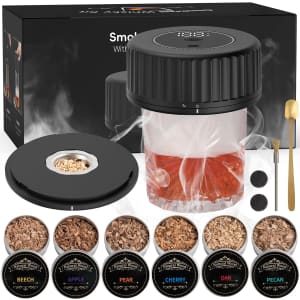 Whiskey Smoker Kit w/ 6 Wood Chip Flavors: $30