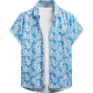 Hardaddy Men's Casual Tropical Shirt: From $7.69