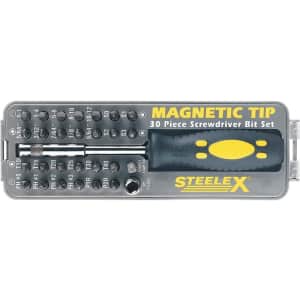 Steelex 30-Piece Magnetic Tip Screwdriver Bit Set: $6
