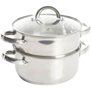 Oster Sangerfield 3-Quart Stainless Steel Dutch Oven with Steamer Basket: $19