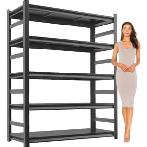 72" 5-Tier Metal Garage Shelving Unit: $57