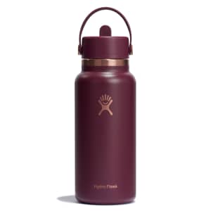 Hydro Flask 32 Oz Wide Mouth with Flex Straw Lid: $34 Hydro Flask 32 Oz Wide Mouth with Flex Straw Lid: $34