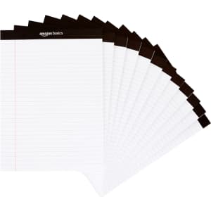 Amazon Basics Wide Ruled Note Pads Pack: $12