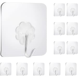 Clear Adhesive Hook 12-Pack: $3.94