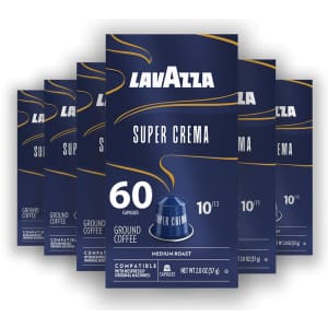 Lavazza 60-Count Super Crema Aluminum Capsules: 22 w/ Subscribe & Save Lavazza 60-Count Super Crema Aluminum Capsules: 22 w/ Subscribe & Save