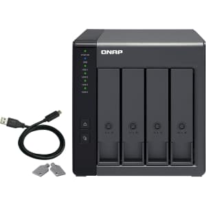 QNAP TR-004 4-Bay USB-C Direct Attached Storage: $175