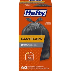 Hefty 30-Gallon EasyFlaps Multipurpose Large Trash Bags 40-Pack: $6.73 via Sub & Save
