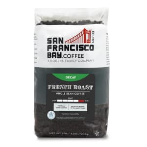 San Francisco Bay Coffee Decaf 32-oz. Whole Bean Coffee: $15 w/ Prime