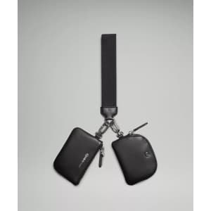 lululemon Dual Pouch Leather Alternative Wristlet: $39