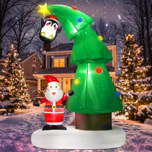 Lookfly 6-Foot Inflatables Santa Christmas Tree: $39.99 Lookfly 6-Foot Inflatables Santa Christmas Tree: $39.99