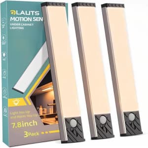 Motion Sensor Under Cabinet Lighting 3-Pack: $9.99