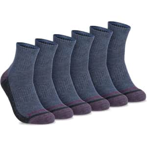 Timberland Men's Comfort Quarter Arch Socks 6-Pack: $6.89