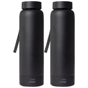 TYLT 24-oz. Power Bottle 2.0 with Wireless Charging Power Bank 2-Pack: $20