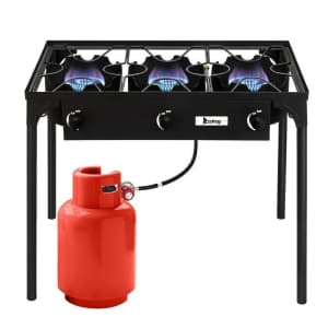 Zokop 3-Burner 225,000-BTU Portable Propane Gas Cooker: $84.99