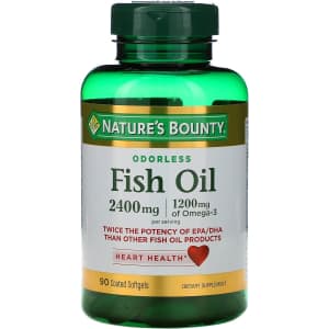 Nature's Bounty Odorless Fish Oil 2400mg 90-Count Capsules: $8.60 w/ Subscribe & Save