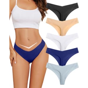 Voenxe Seamless Women's Thong 5-Pack: $7.69