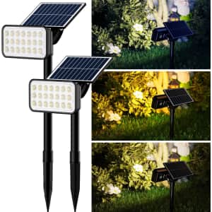 JackyLED 84-LED Outdoor Solar Spot Lights: $17.99 JackyLED 84-LED Outdoor Solar Spot Lights: $17.99