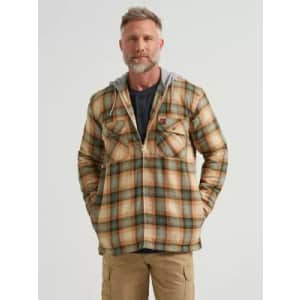 Wrangler Men's Riggs Workwear Hooded Flannel Work Jacket: $22