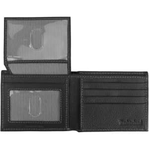 Timberland Men's Leather Wallet w/ Flip Pocket: $11.09