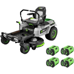 EGO Power+ 42" Zero Turn Mower: $3,998.98 EGO Power+ 42" Zero Turn Mower: $3,998.98