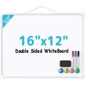 MaxGear 16" x 12" Double-Sided Dry Erase Board: $8.99 MaxGear 16" x 12" Double-Sided Dry Erase Board: $8.99