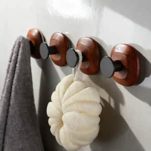 Yigii Wooden Suction Cup Hooks 4-Pack: $8.99